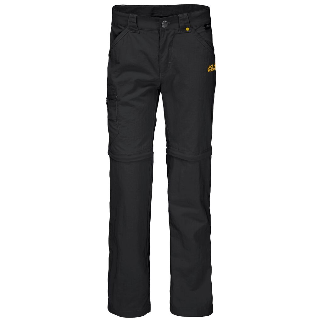 Jack Wolfskin SAFARI Zippé OFF Pantalons Enfant Noir - XPNRFGL-94